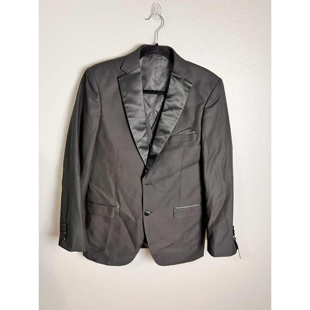 Isaac Mizrahi New York Boys' Black 2 Piece Jacket and Vest Sz 20 NWT